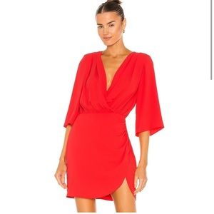 Amanda Uprichard Demetra Dress in Crimson Size S